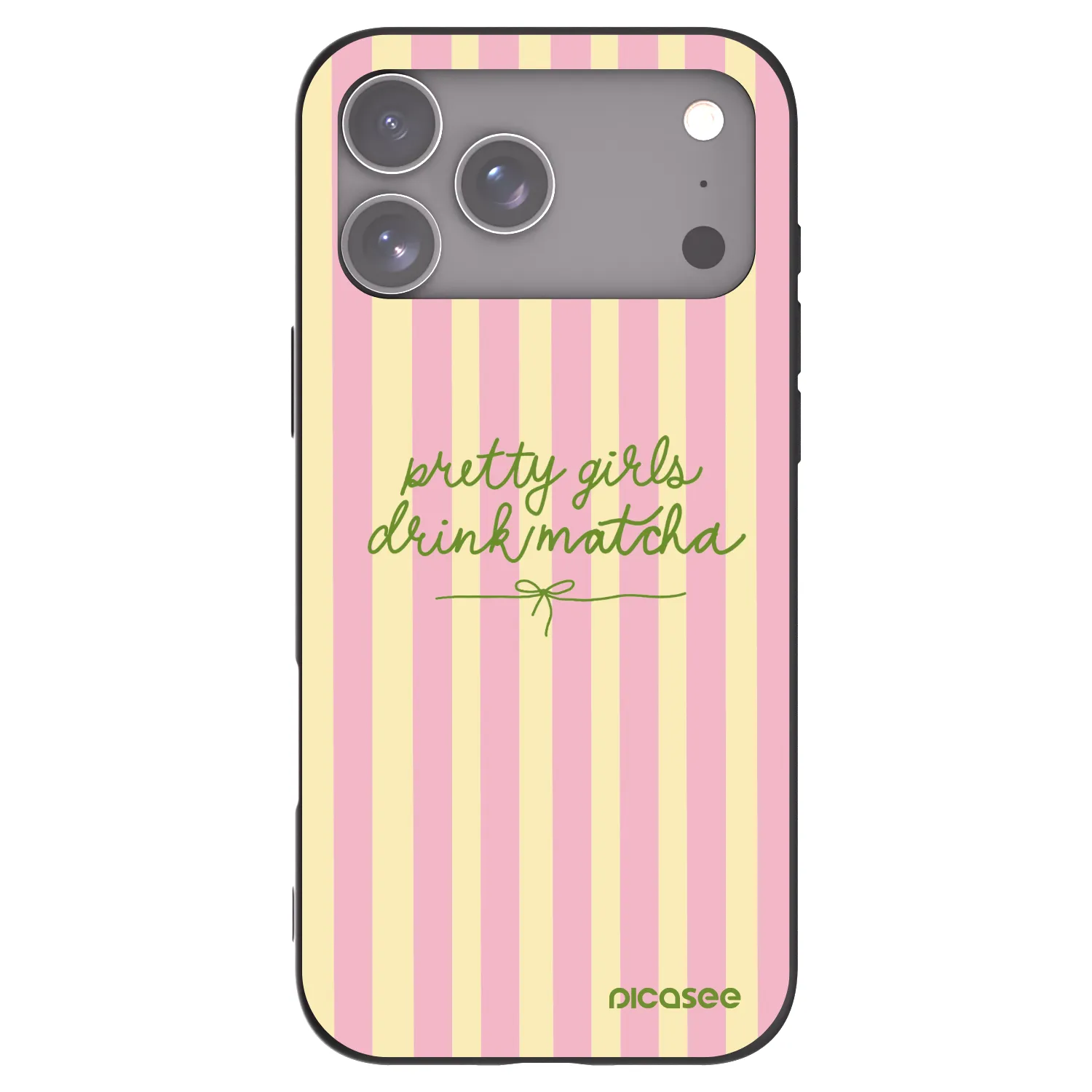 Picasee silikónový čierny obal pre Apple iPhone 17 Pro Max - Pretty matcha