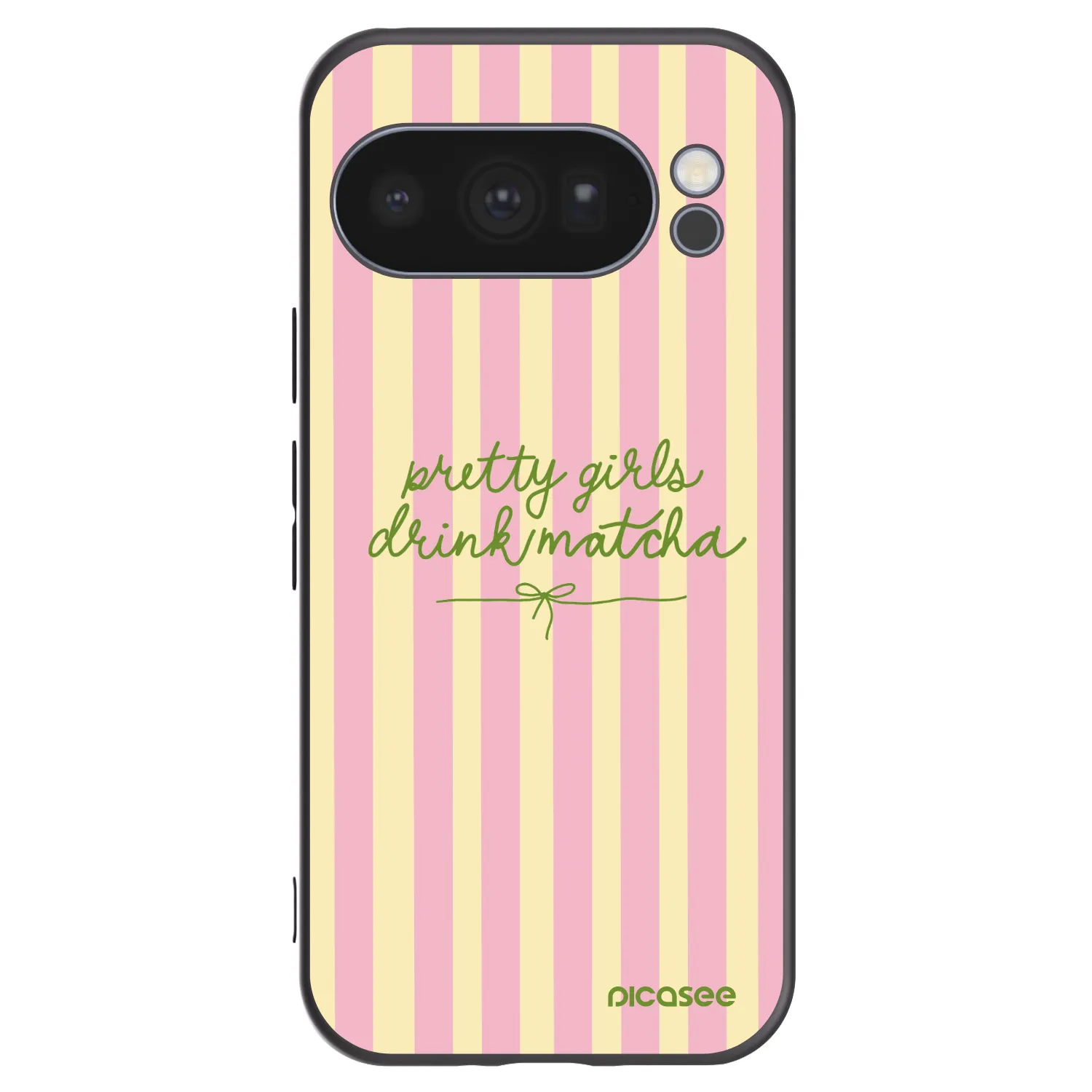 Picasee silikónový čierny obal pre Google Pixel 10 Pro - Pretty matcha
