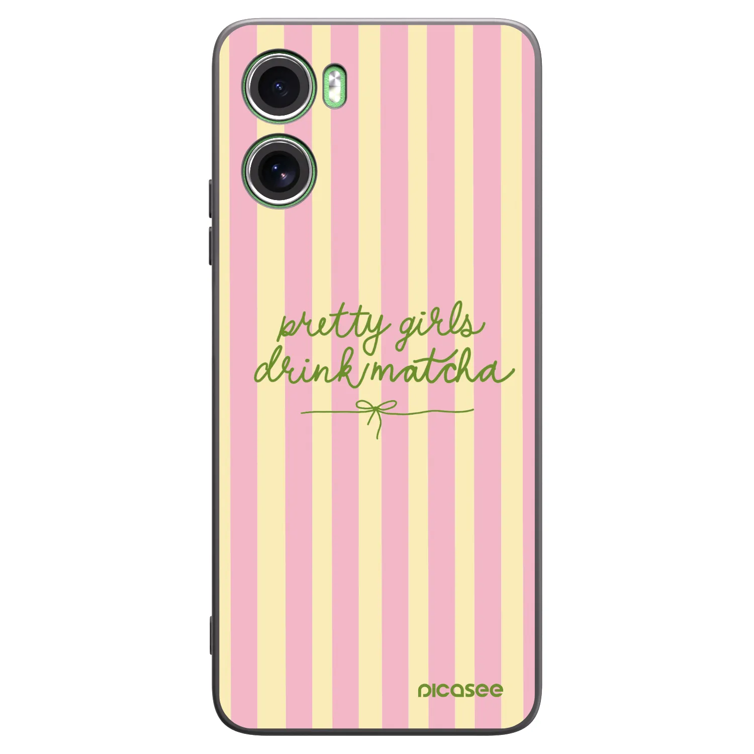 Picasee silikónový čierny obal pre Motorola Moto G06 - Pretty matcha