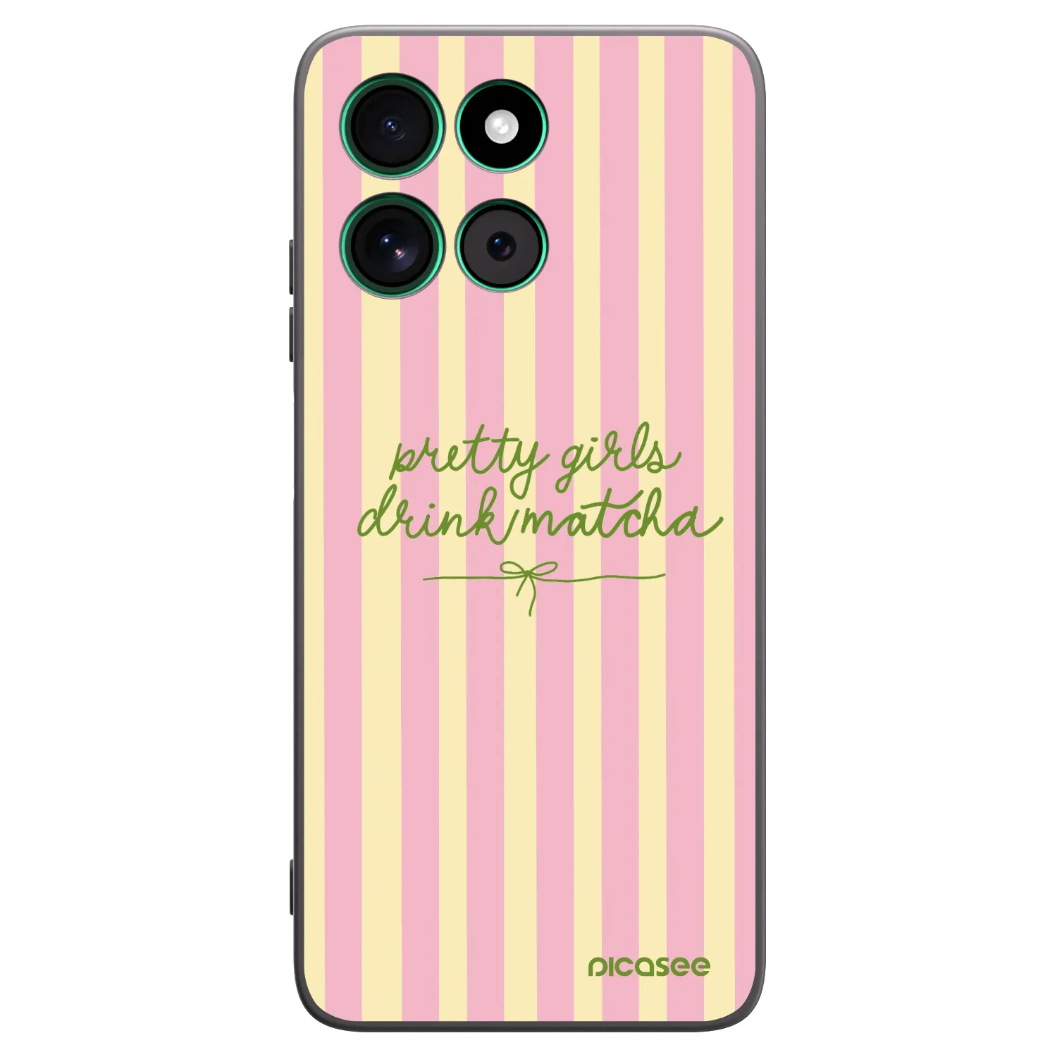Picasee silikónový čierny obal pre Motorola Moto G57 Power - Pretty matcha