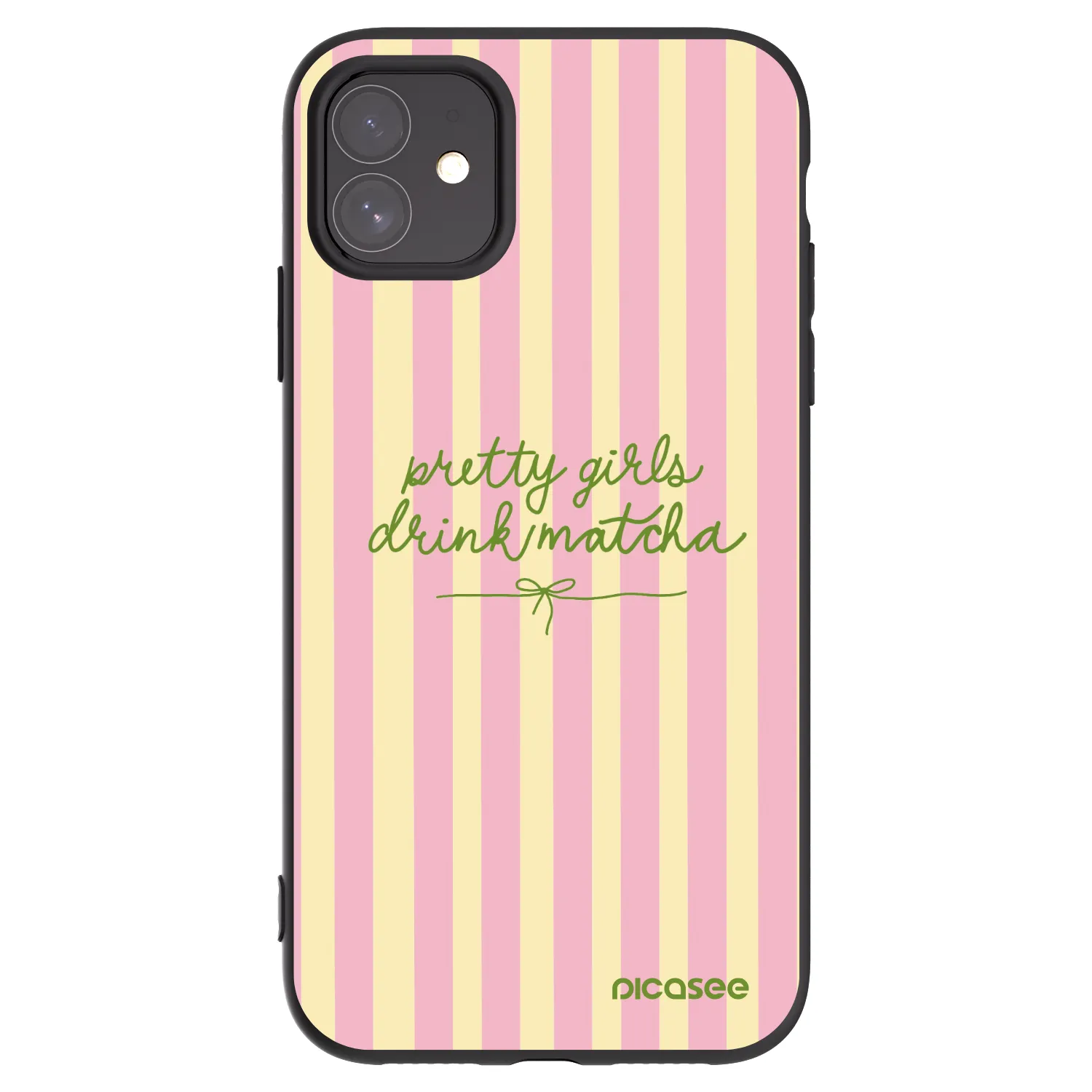 Picasee silikónový čierny obal pre Apple iPhone 11 - Pretty matcha