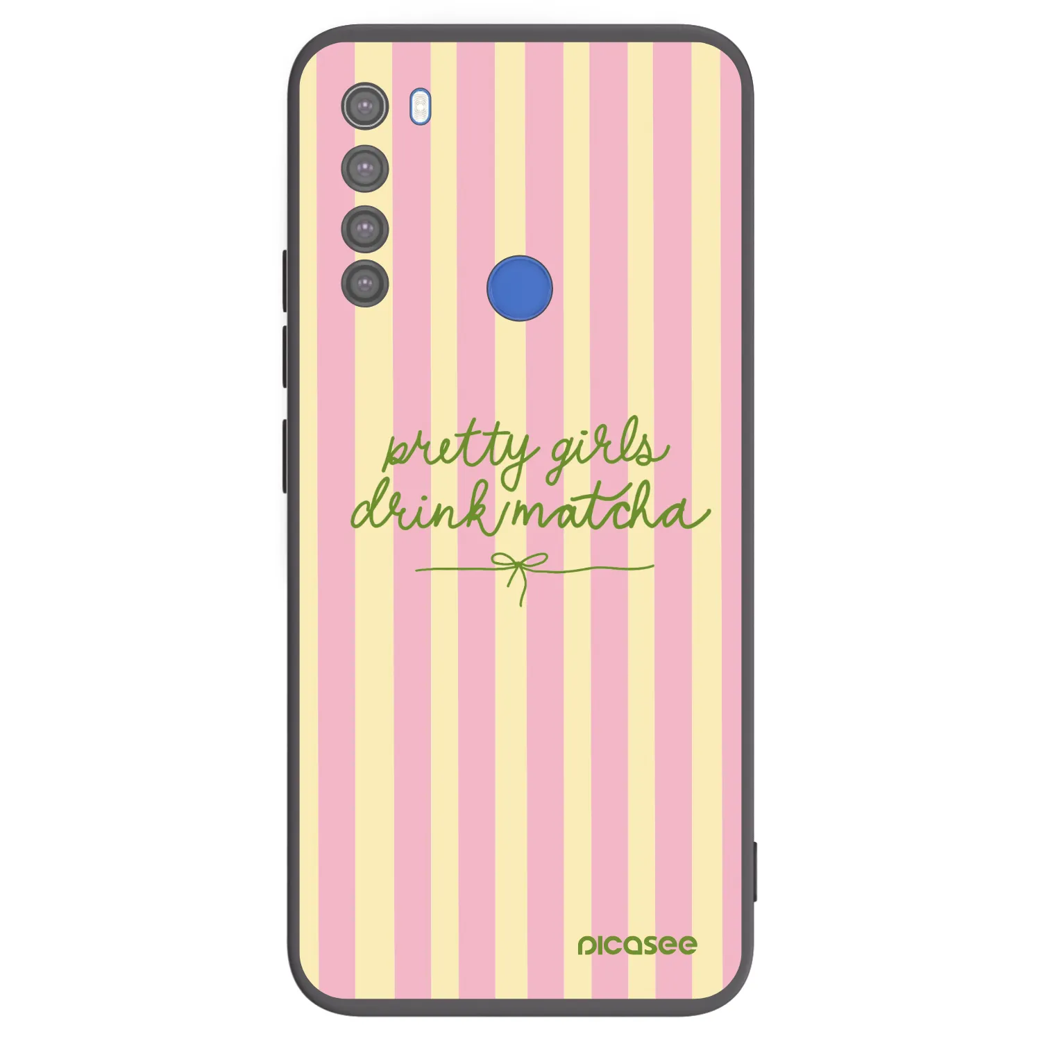 Picasee silikónový čierny obal pre Xiaomi Redmi Note 8T - Pretty matcha