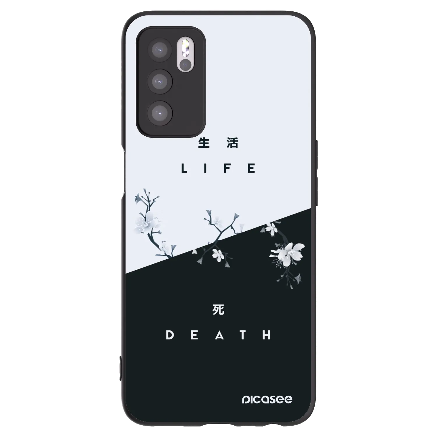 Picasee silikónový čierny obal pre OPPO A16s - Živý - Mŕtvy