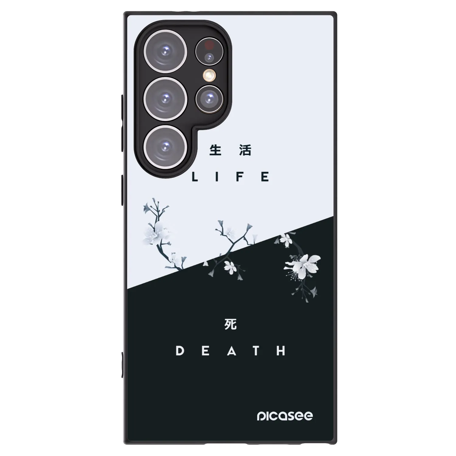 Picasee silikónový čierny obal pre Samsung Galaxy S24 Ultra S928B 5G - Živý - Mŕtvy