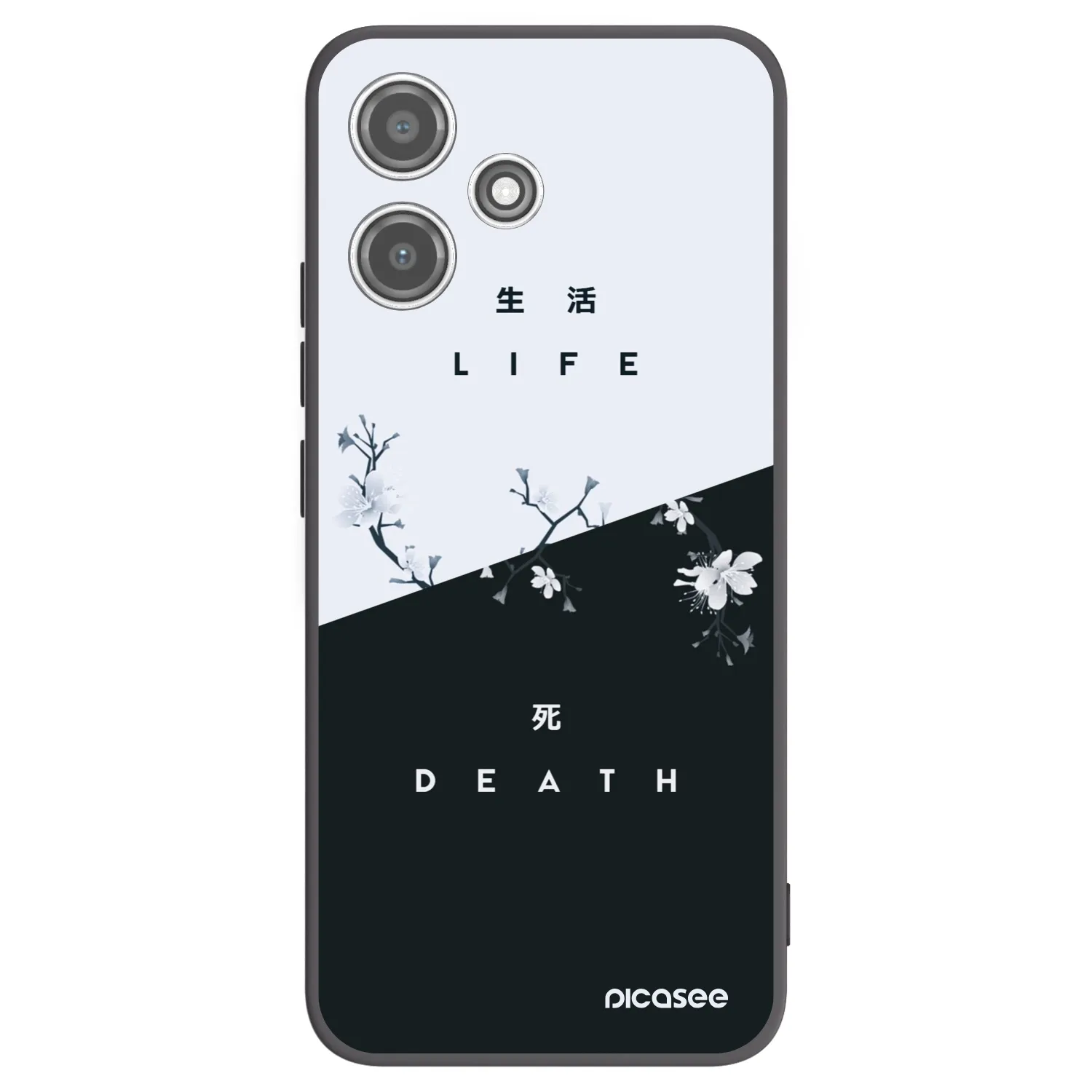 Picasee silikónový čierny obal pre Xiaomi Redmi 12 5G - Živý - Mŕtvy