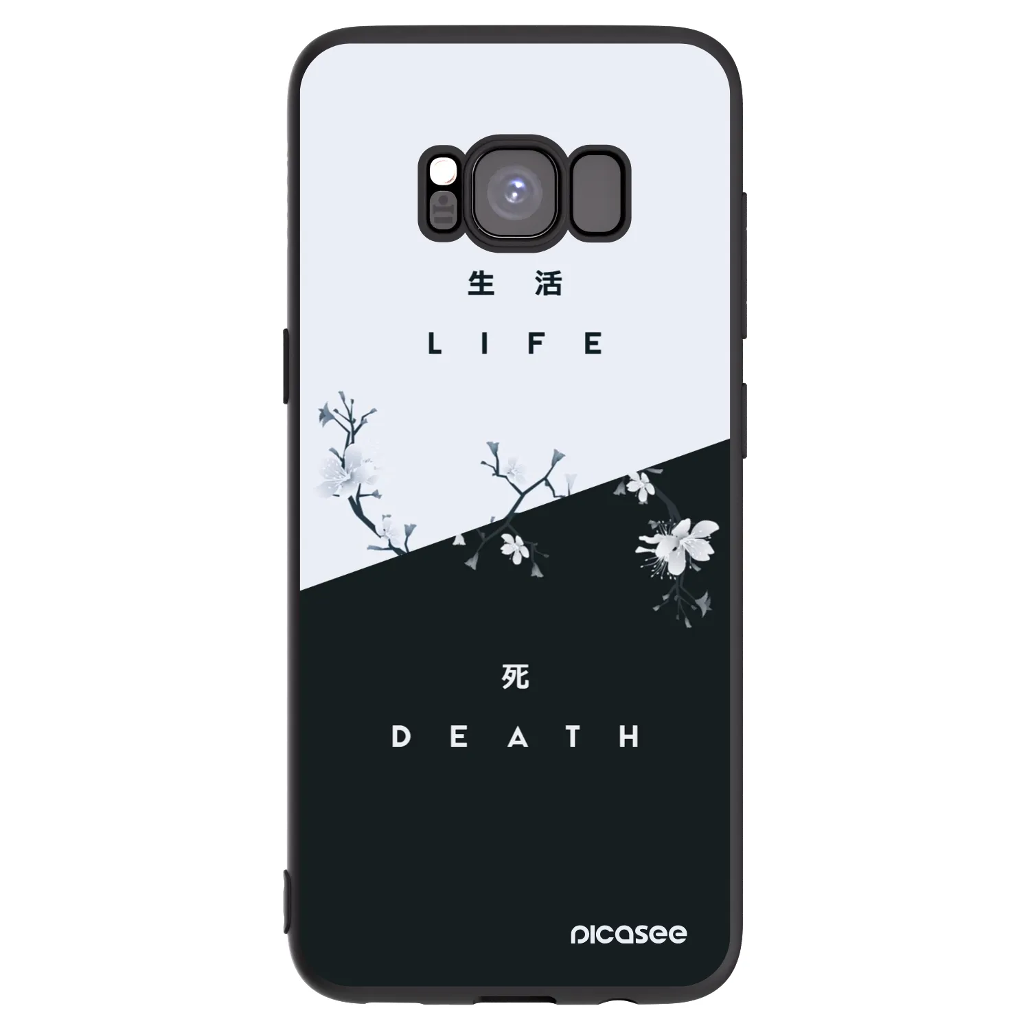 Picasee silikónový čierny obal pre Samsung Galaxy S8 G950F - Živý - Mŕtvy