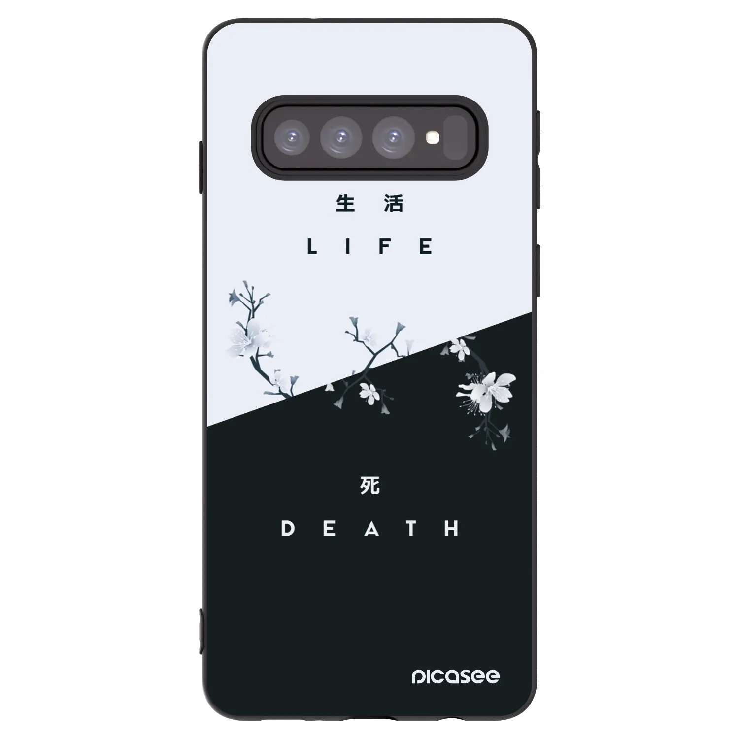 Picasee silikónový čierny obal pre Samsung Galaxy S10 G973 - Živý - Mŕtvy