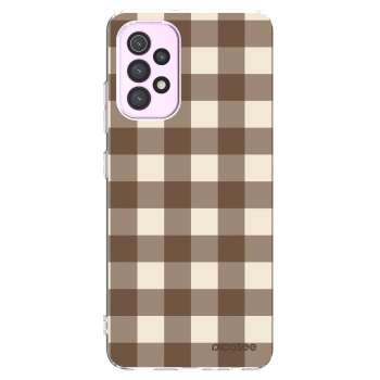 Picasee silikónový prehľadný obal pre Samsung Galaxy A32 5G A326B - Brown grid