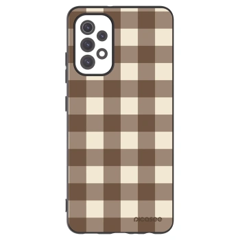 Picasee silikónový čierny obal pre Samsung Galaxy A32 5G A326B - Brown grid