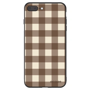 Obal pre Apple iPhone 7 Plus - Brown grid