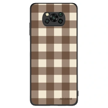 Obal pre Xiaomi Poco X3 - Brown grid