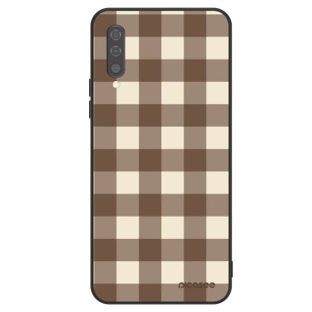 Obal pre Samsung Galaxy A50 A505F - Brown grid