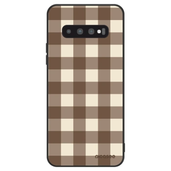 Obal pre Samsung Galaxy S10 G973 - Brown grid