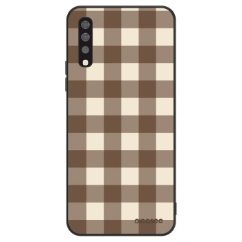 Obal pre Samsung Galaxy A70 A705F - Brown grid