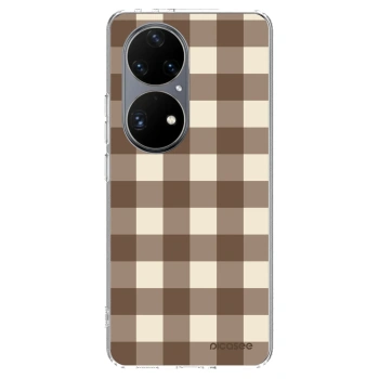 Obal pre Huawei P50 - Brown grid