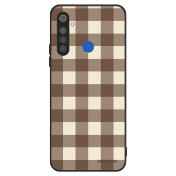 Obal pre Realme 5 - Brown grid