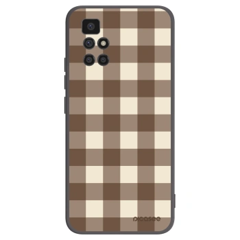 Picasee silikónový čierny obal pre Xiaomi Redmi 10 - Brown grid
