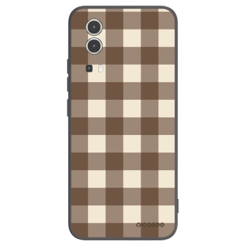 Picasee silikónový čierny obal pre Vivo Y72 5G - Brown grid