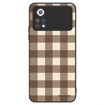 Obal pre Xiaomi Poco X4 Pro 5G - Brown grid