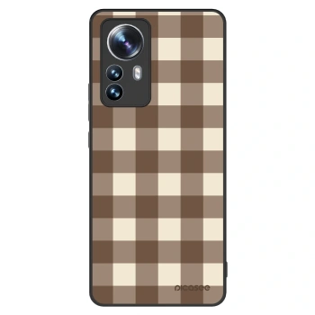 Obal pre Xiaomi 12 Pro - Brown grid