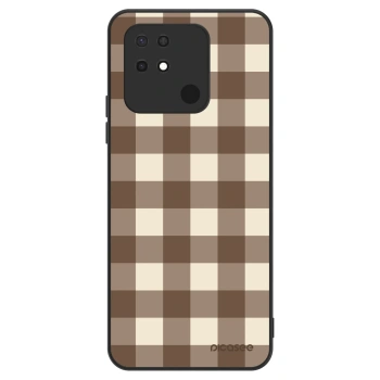 Obal pre Xiaomi Redmi 10C - Brown grid