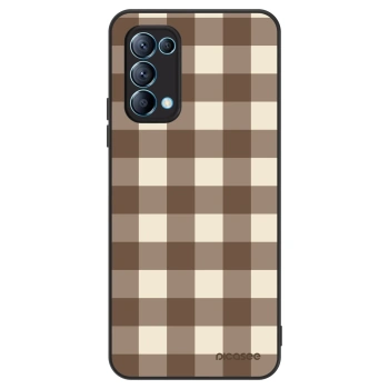Obal pre OPPO Reno 5 5G - Brown grid