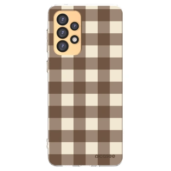 Picasee silikónový prehľadný obal pre Samsung Galaxy A33 5G A336 - Brown grid