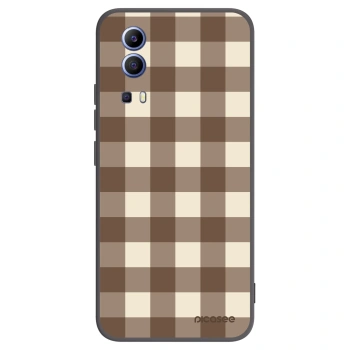 Picasee silikónový čierny obal pre Vivo Y52 5G - Brown grid