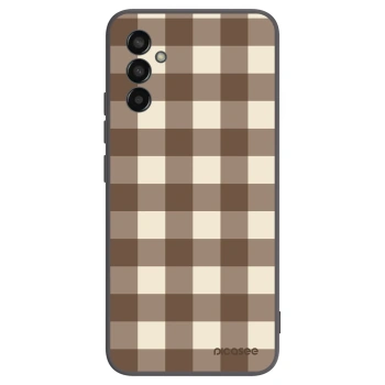 Obal pre Samsung Galaxy M13 M135F - Brown grid
