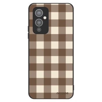 Obal pre OnePlus 9 - Brown grid