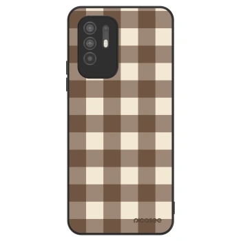 Obal pre OPPO A94 5G - Brown grid