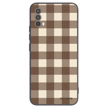 Obal pre Motorola Moto E40 - Brown grid