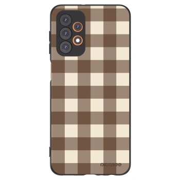 Picasee silikónový čierny obal pre Samsung Galaxy A23 A235F 4G - Brown grid