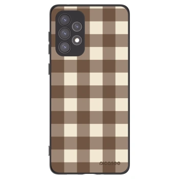 Picasee silikónový čierny obal pre Samsung Galaxy A73 5G - Brown grid