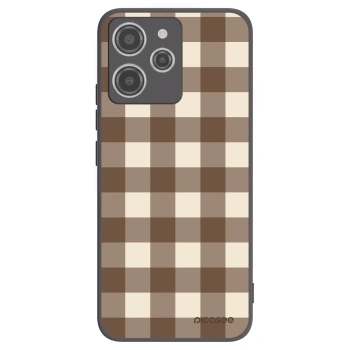 Picasee silikónový čierny obal pre Xiaomi Redmi 12 4G - Brown grid