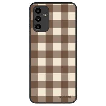 Obal pre Samsung Galaxy A04s A047F - Brown grid