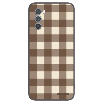 Obal pre Motorola Moto G62 - Brown grid