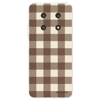 Picasee silikónový prehľadný obal pre Honor Magic4 Lite 5G - Brown grid