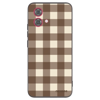 Obal pre Motorola Moto G84 5G - Brown grid