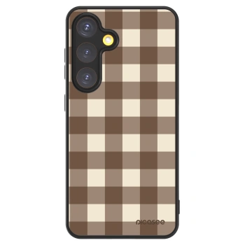 Picasee ULTIMATE CASE pro Samsung Galaxy S24 S921B 5G - Brown grid