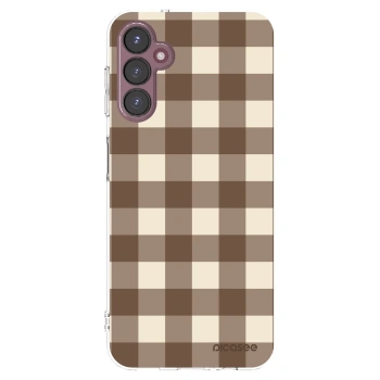 Picasee silikónový prehľadný obal pre Samsung Galaxy A05s A057G - Brown grid