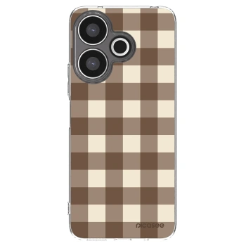 Picasee silikónový prehľadný obal pre Xiaomi Redmi 13 4G - Brown grid