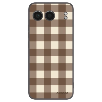 Picasee silikónový čierny obal pre OnePlus Nord 4 - Brown grid