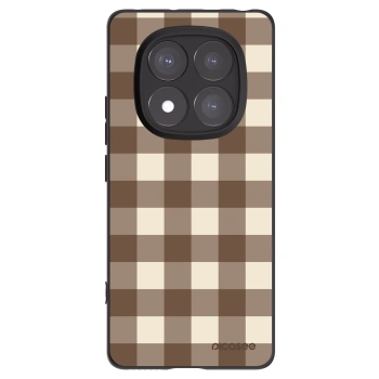 Picasee silikónový čierny obal pre Xiaomi Redmi Note 14 Pro+ 5G - Brown grid