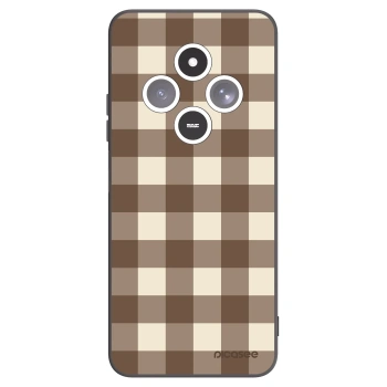 Picasee silikónový čierny obal pre Xiaomi Redmi 14C - Brown grid