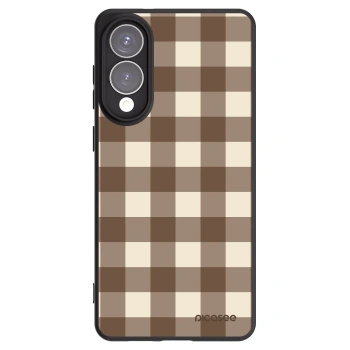 Picasee silikónový čierny obal pre Samsung Galaxy S25 Edge 5G - Brown grid