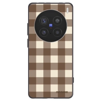 Picasee silikónový čierny obal pre Vivo X200 Pro - Brown grid