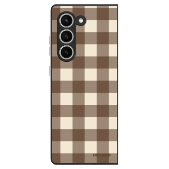 Obal pre Samsung Galaxy Z Fold5 5G - Brown grid