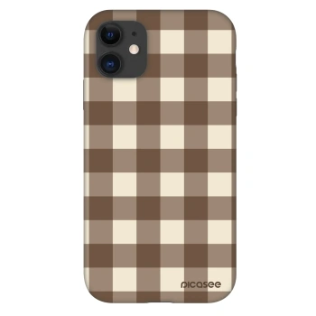 Obal pre Apple iPhone 11 - Brown grid
