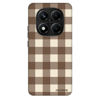 Obal pre Xiaomi Redmi Note 14 Pro+ 5G - Brown grid